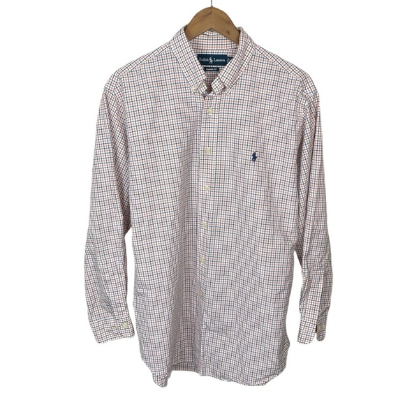 BF744 Men’s Polo Ralph Lauren Designer Classic Fit Dress Shirt 16.5 32/33 L - Picture 1 of 4